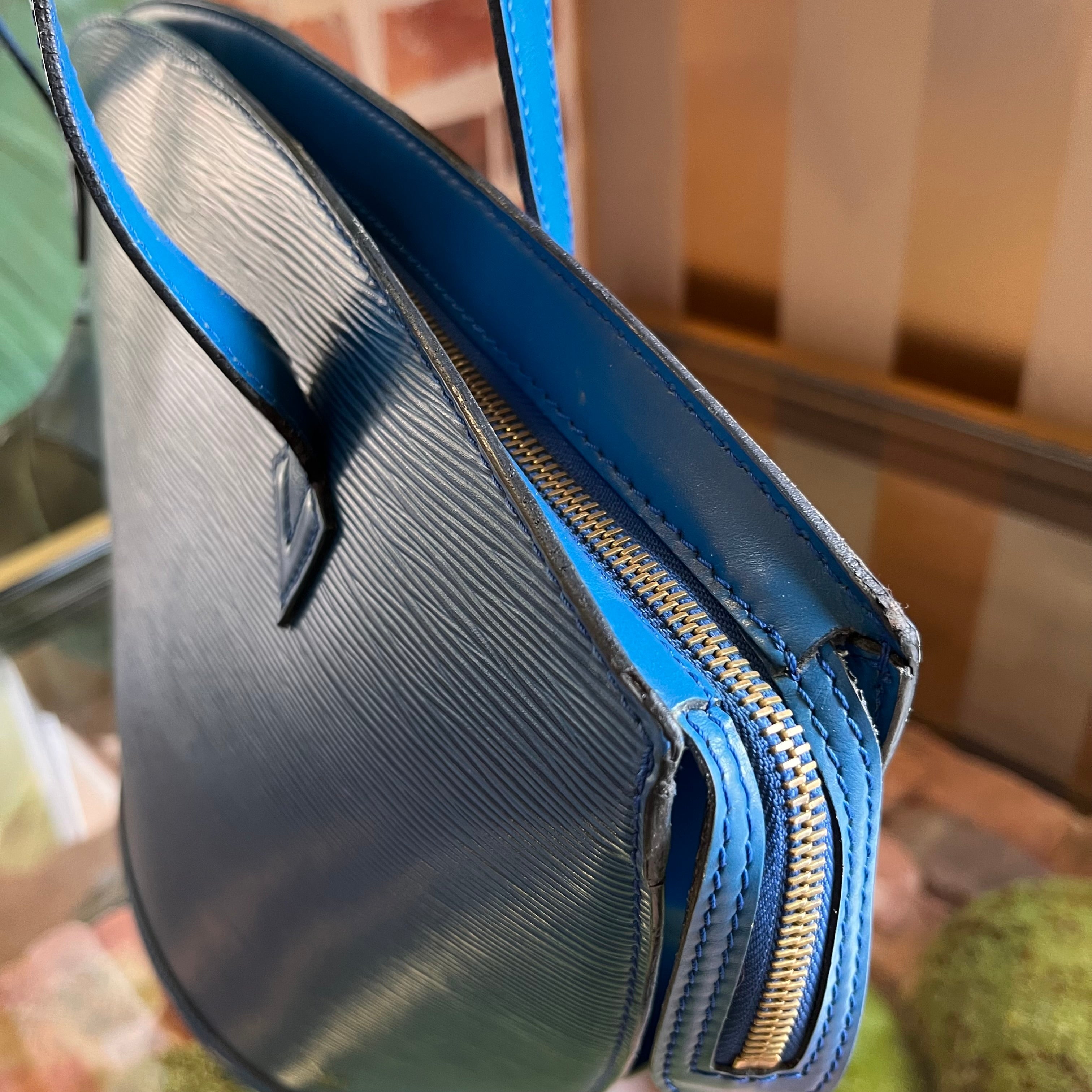 LOUIS VUITTON Saint Jacques Toledo Blue Epi Leather Vintage Tote Bag