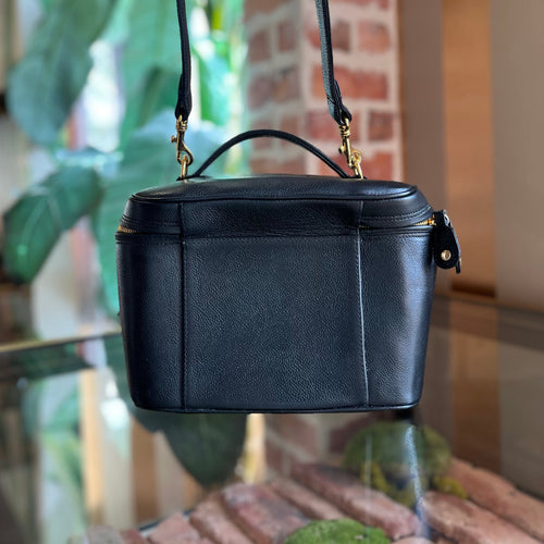 CHANEL Timeless Vanity Large Black Vintage Caviar Leather Top Handle Bag