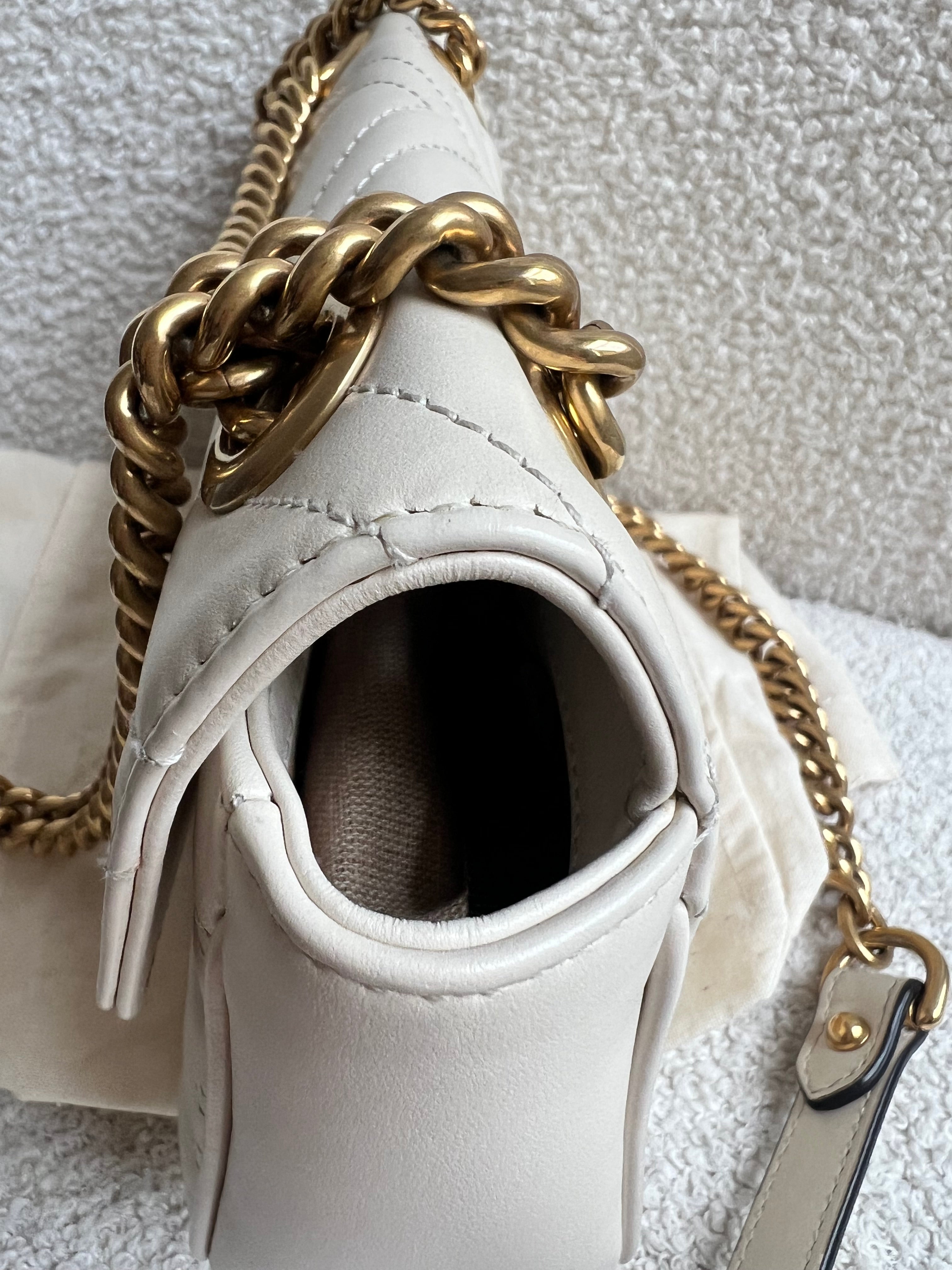 Gucci GG White Marmont Mini Shoulder Bag (RRP £1,890)