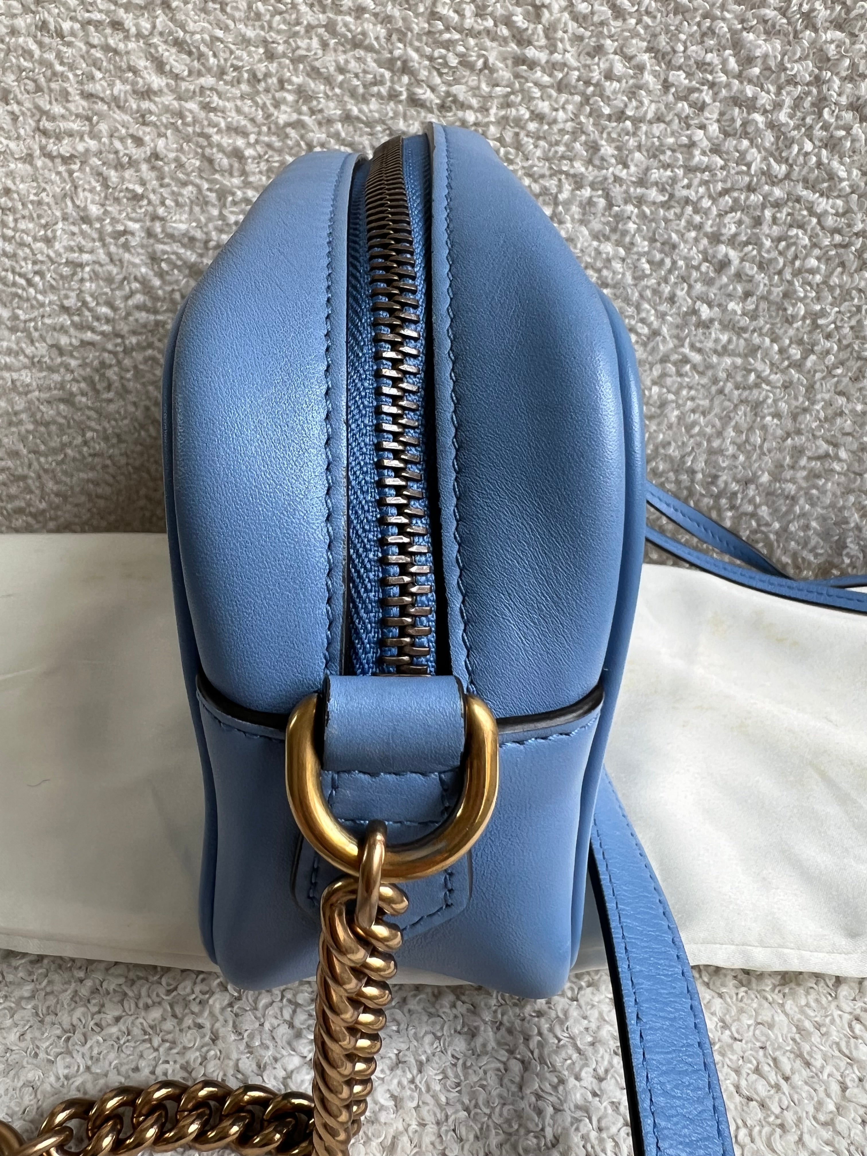 Gucci GG Blue Marmont Mini Shoulder Bag (RRP £1,360)