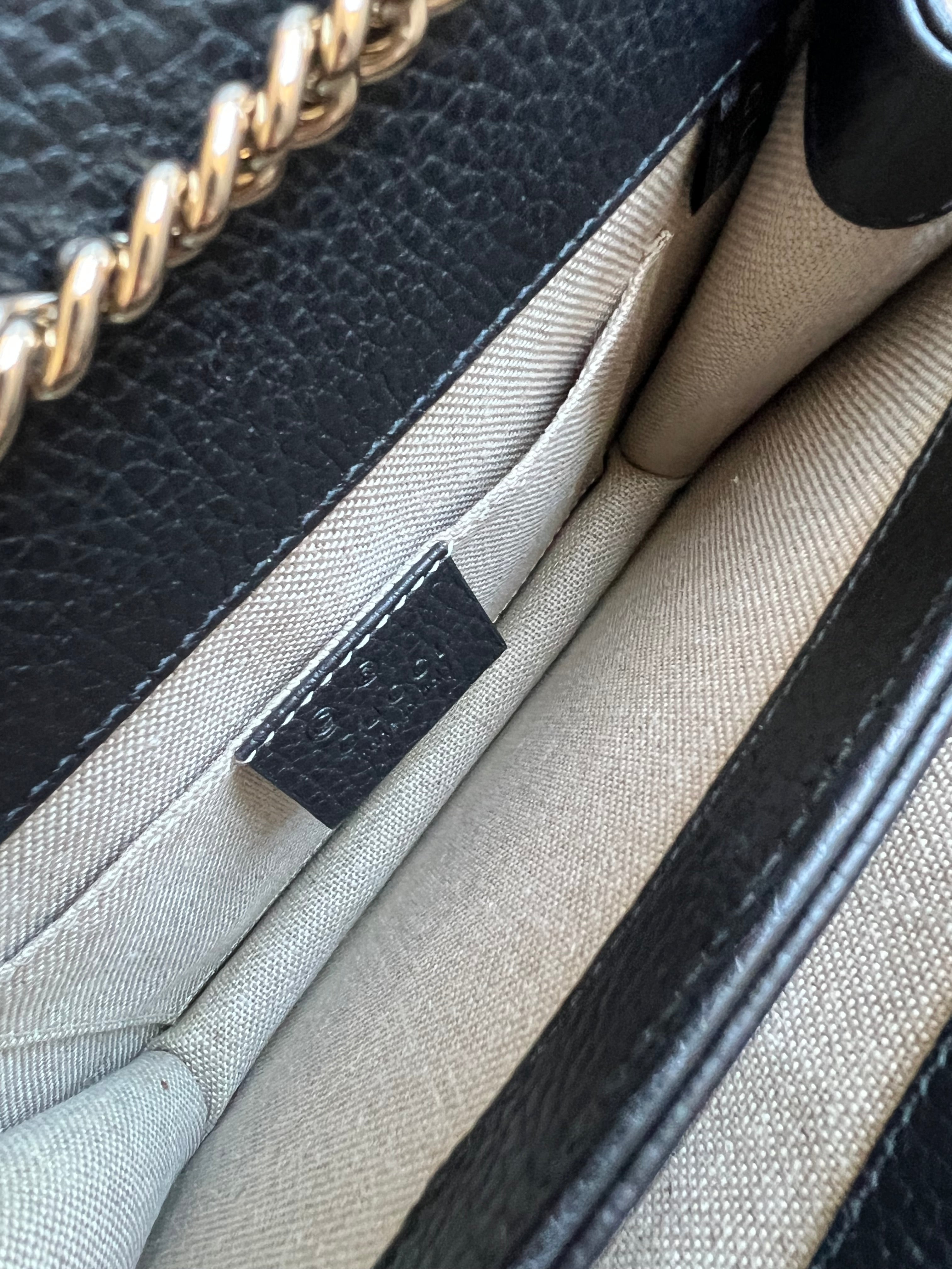 Gucci Interlocking GG Black Small Shoulder Bag
