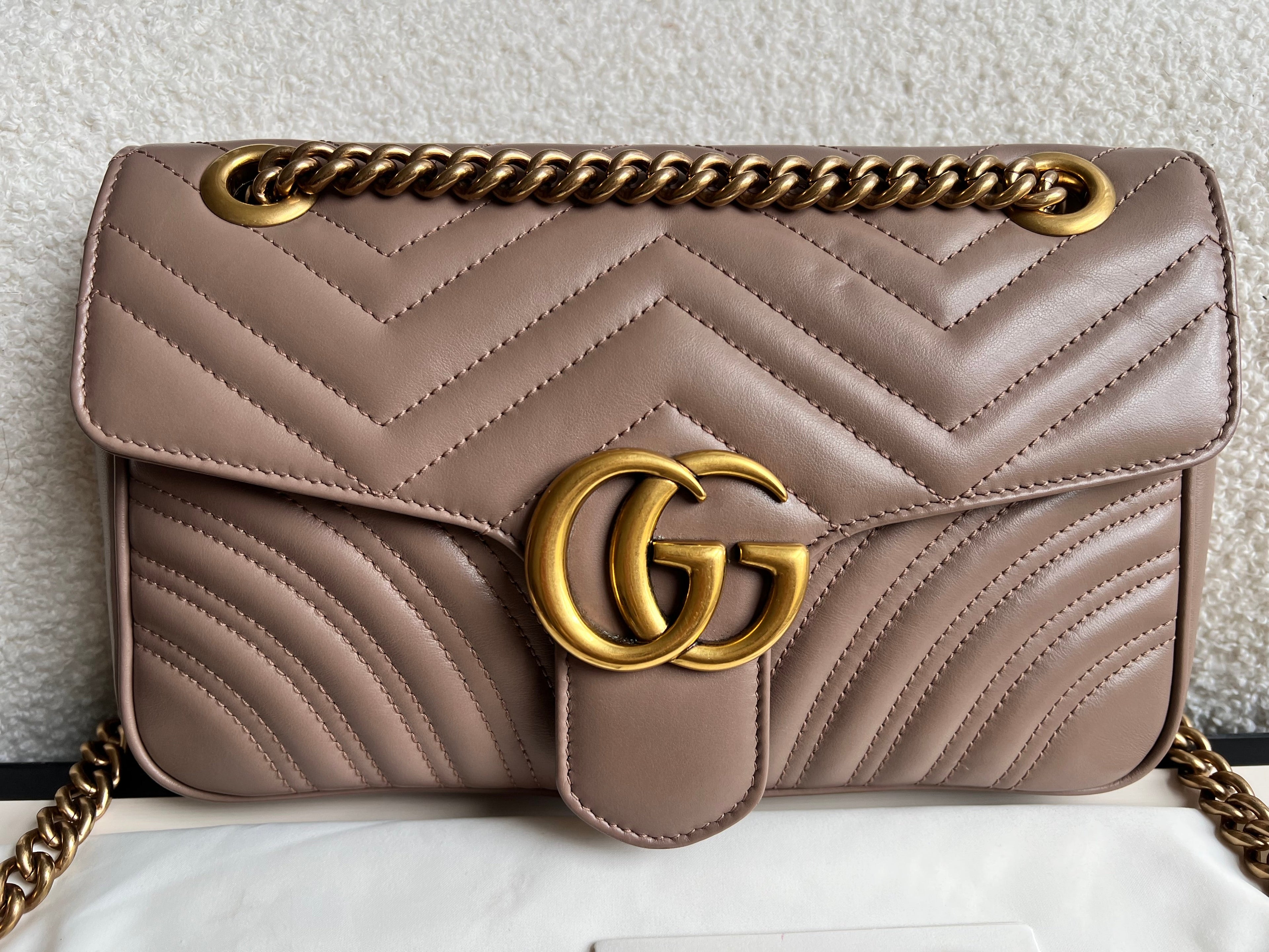 Gucci GG Dusty Pink Marmont Small Shoulder Bag (RRP £2070)