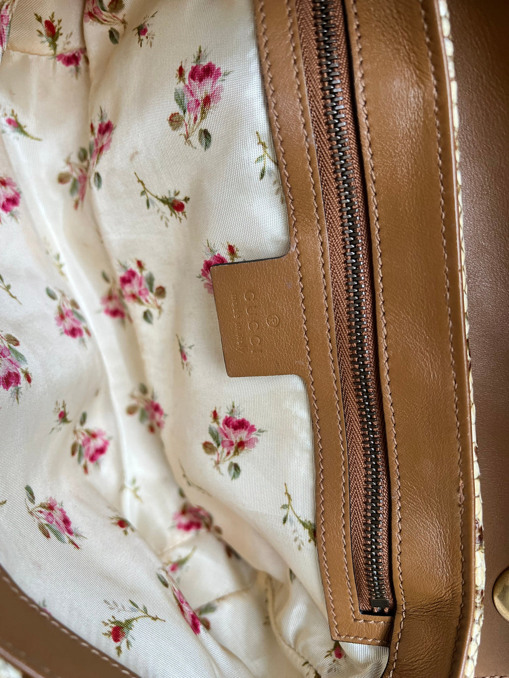 Gucci GG Beige Raffia Marmont Small Shoulder Bag (RRP £1,570)