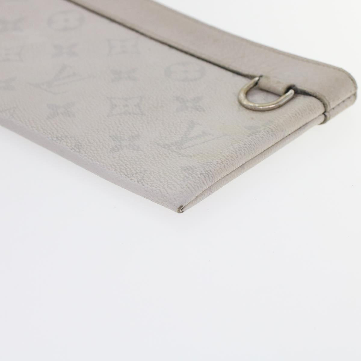Louis Vuitton Discovery Pochette Monogram Taigarama Gray Leather Clutche & Pouche Bag (Pre-Owned)