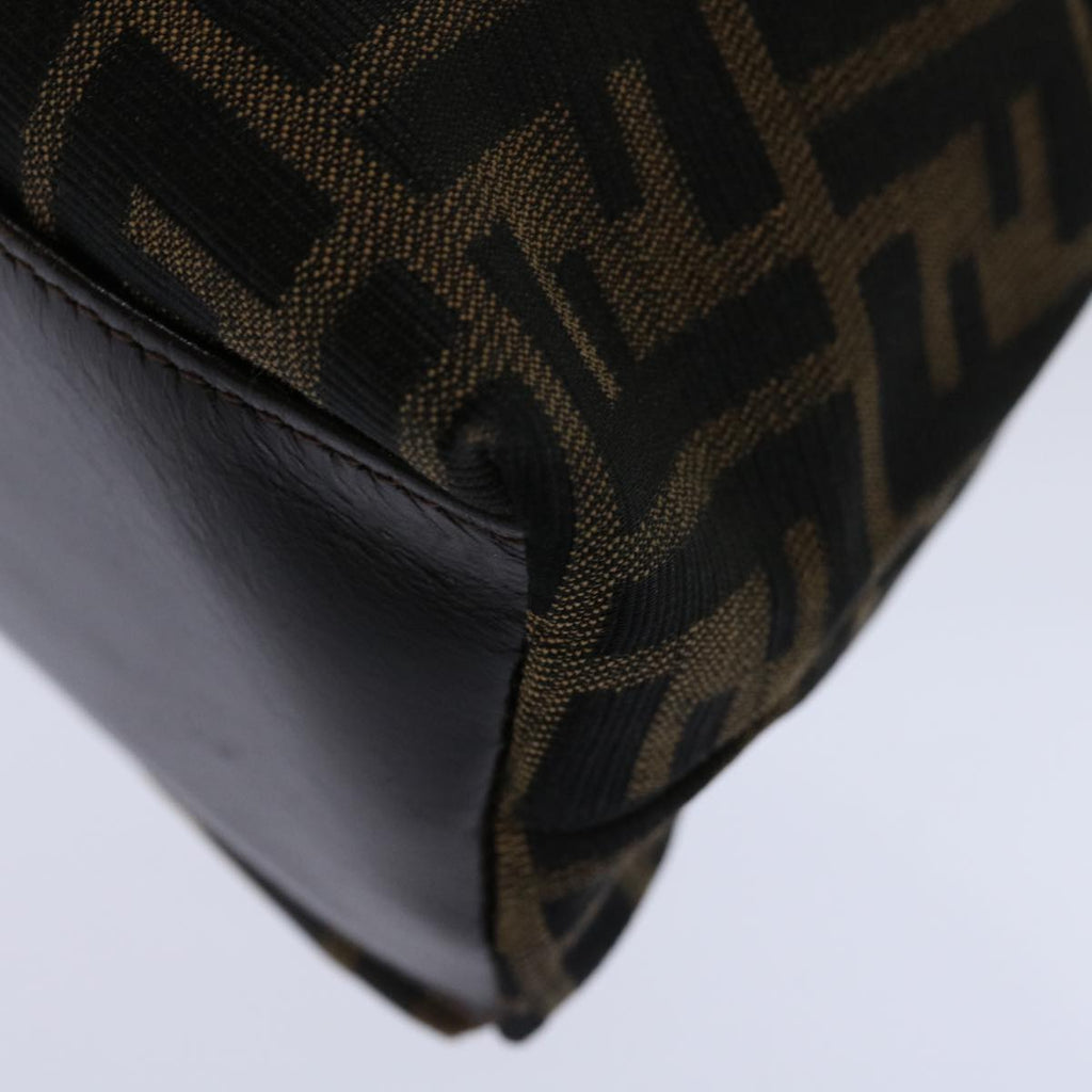 Fendi Zucca Brown Canvas Handbag (Pre-Owned)