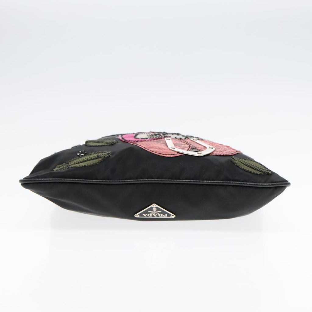 Prada Re-Edition Black Canvas Shoulder Bag (Pre-Owned)