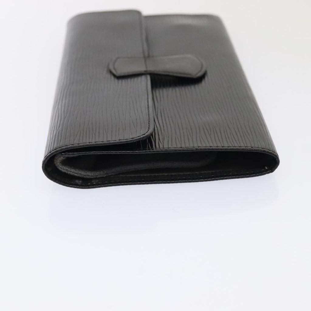 Louis Vuitton Rouleau Black Leather Clutch Bag (Pre-Owned)