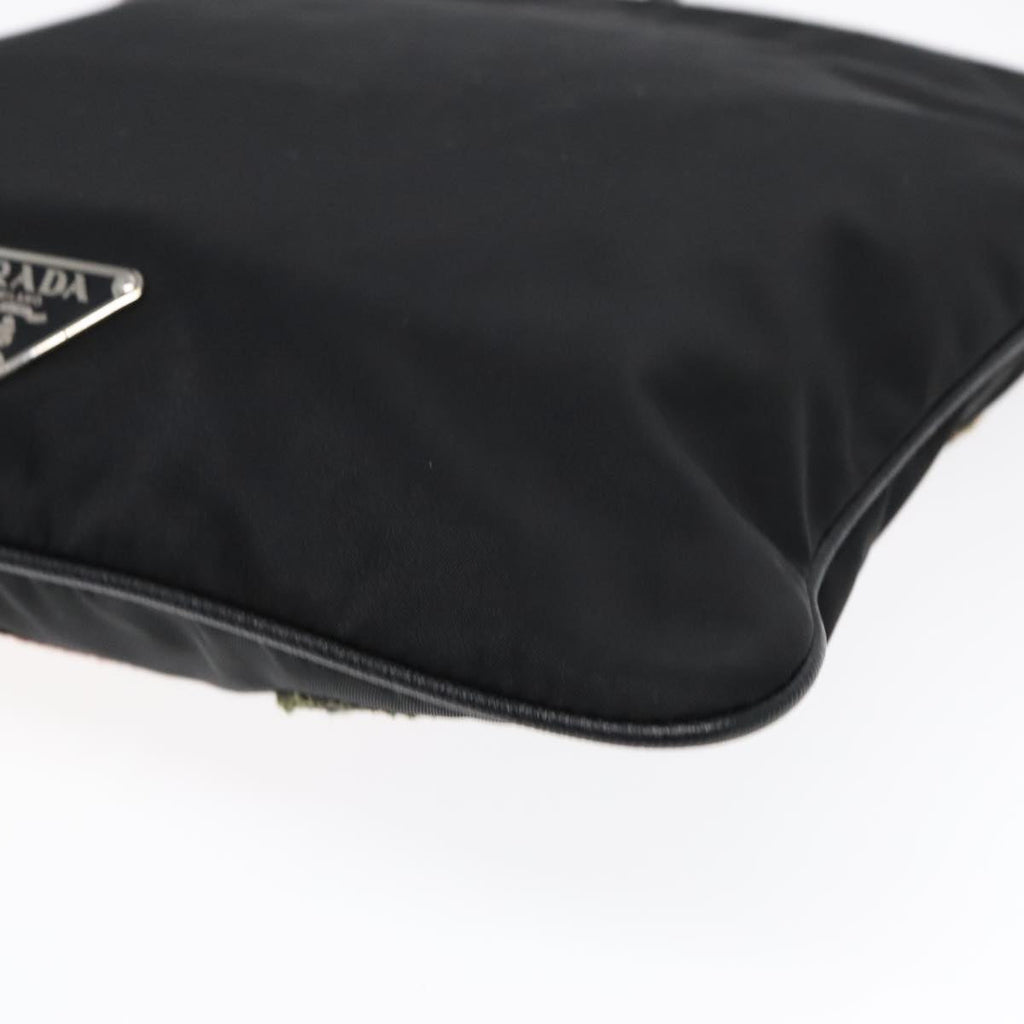 Prada Re-Edition Black Canvas Shoulder Bag (Pre-Owned)