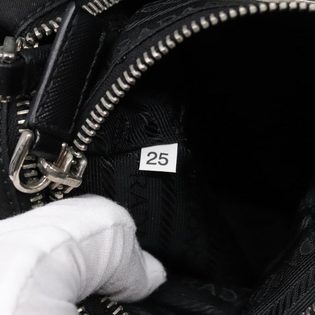 Prada Re-Edition Black Canvas Shoulder Bag (Pre-Owned)
