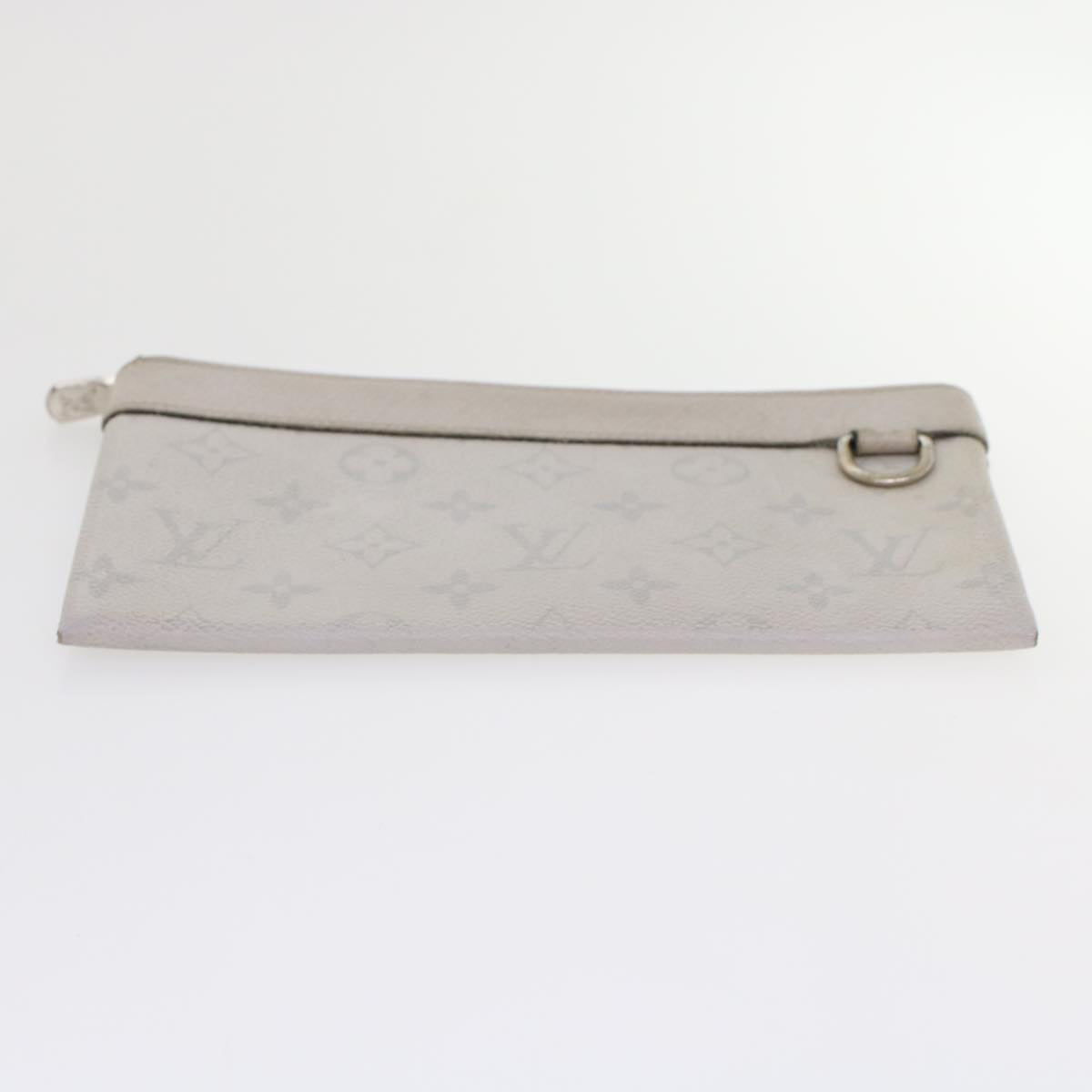 Louis Vuitton Discovery Pochette Monogram Taigarama Gray Leather Clutche & Pouche Bag (Pre-Owned)
