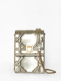 Christian Dior Diorama Studded Vertical Chain Clutch