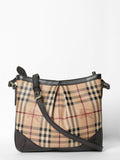 Burberry Beige Haymarket Check Coated Canvas And Leather Hartham Crossbody Bag