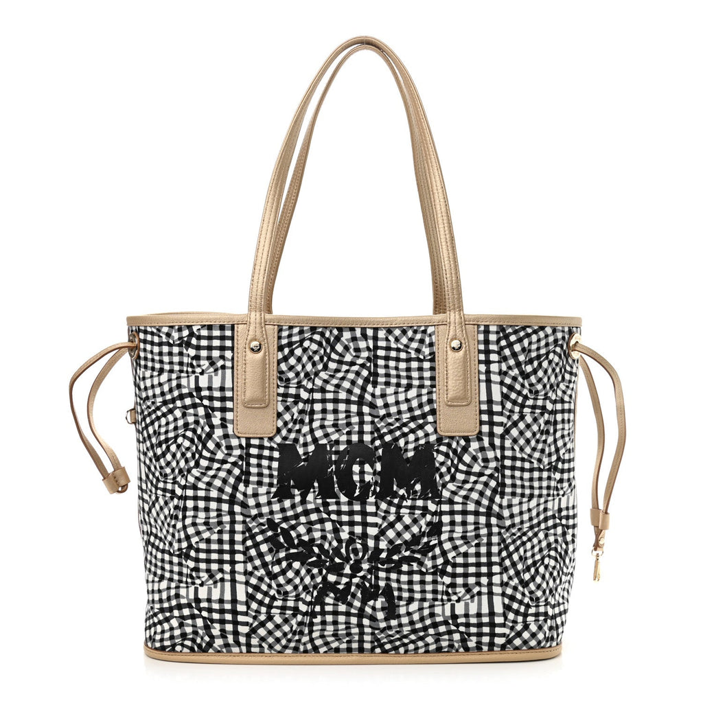 MCM METALLIC VISETOS MEDIUM LIZ REVERSIBLE TOTE