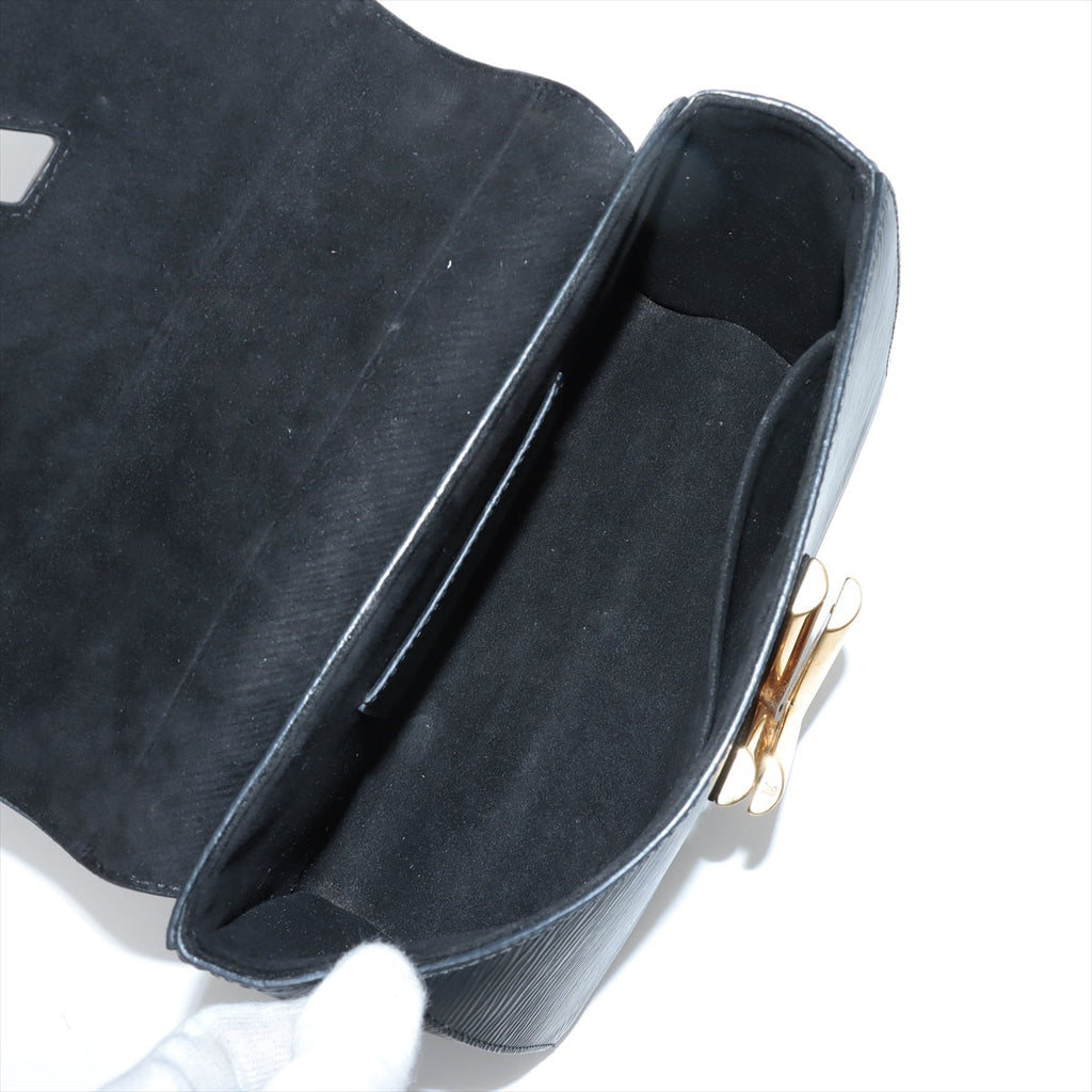 Louis Vuitton Twist Handbag Epi Leather Black Leather Shoulder Bag Bag (Pre-Owned)