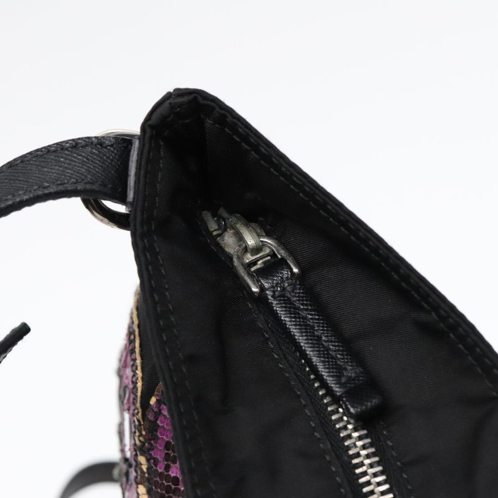 Prada Re-Edition Black Canvas Shoulder Bag (Pre-Owned)