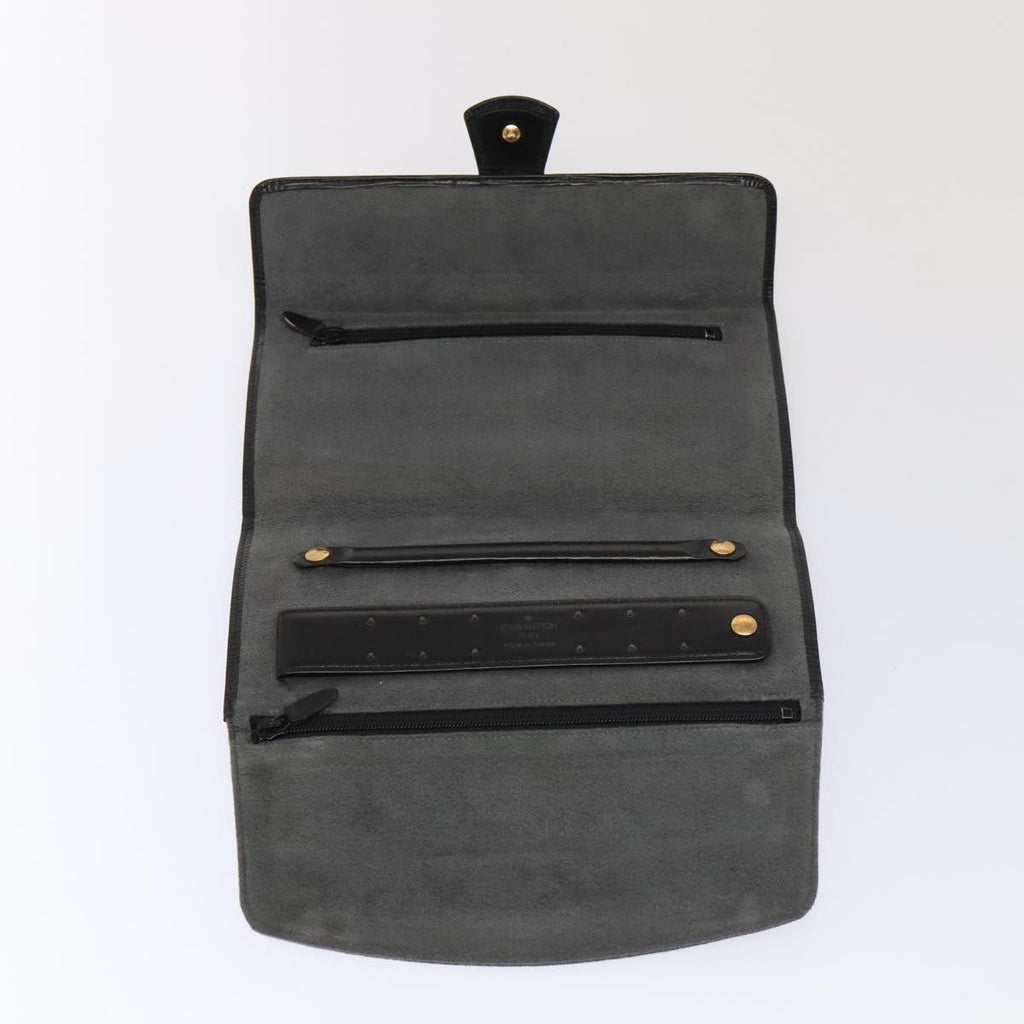 Louis Vuitton Rouleau Black Leather Clutch Bag (Pre-Owned)