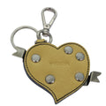 Prada Charm Logo Key Ring Saffiano Leather Yellow Leather Accessory (Pre-Owned)