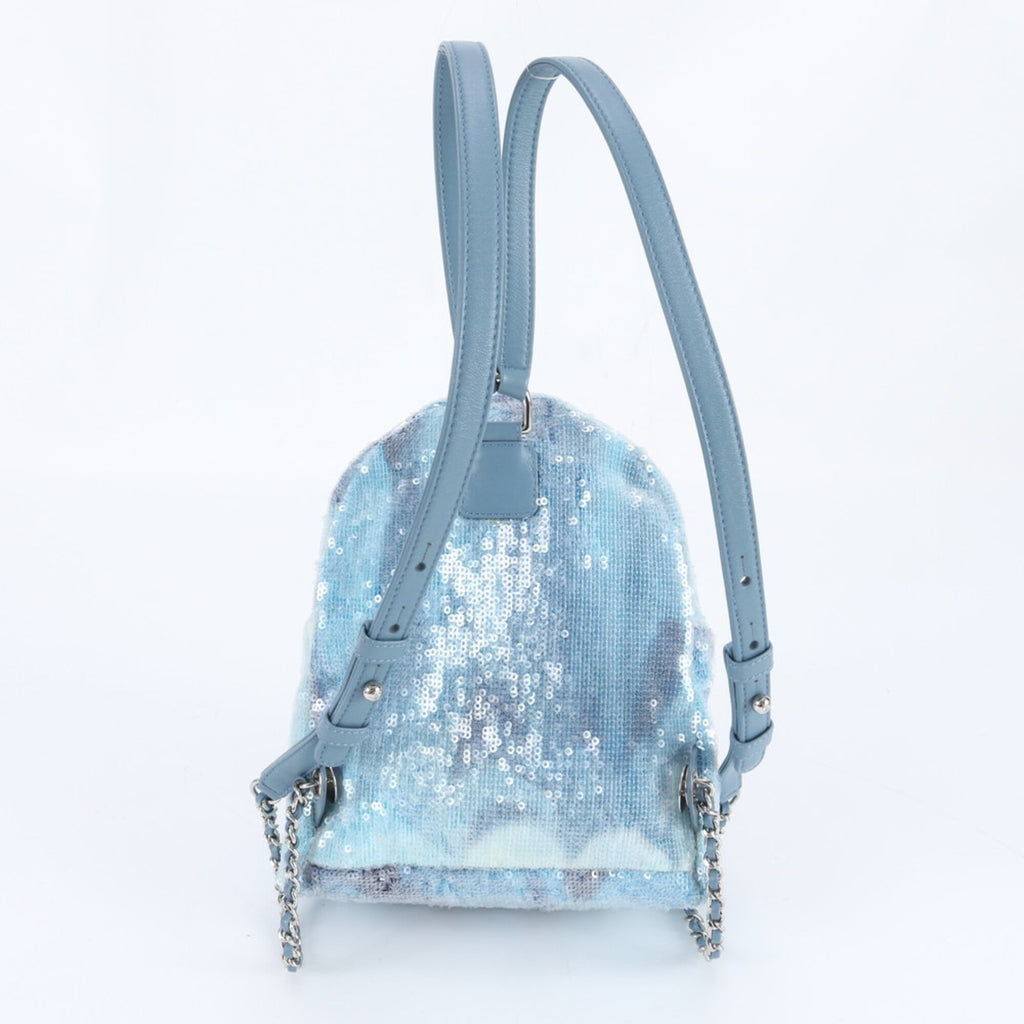 Chanel Blue Leather Backpack (Pre-Owned)