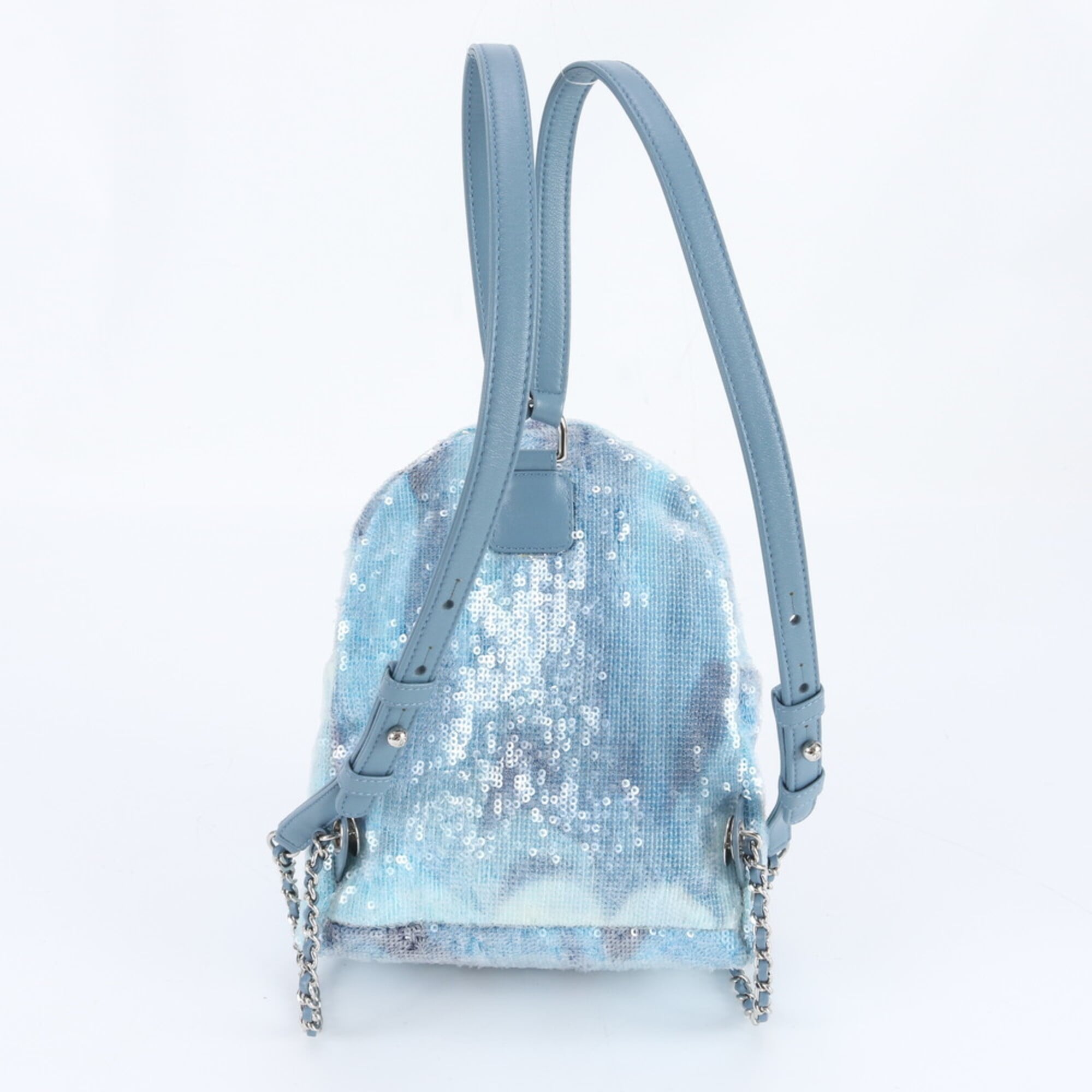 Chanel Blue Leather Backpack (Pre-Owned)