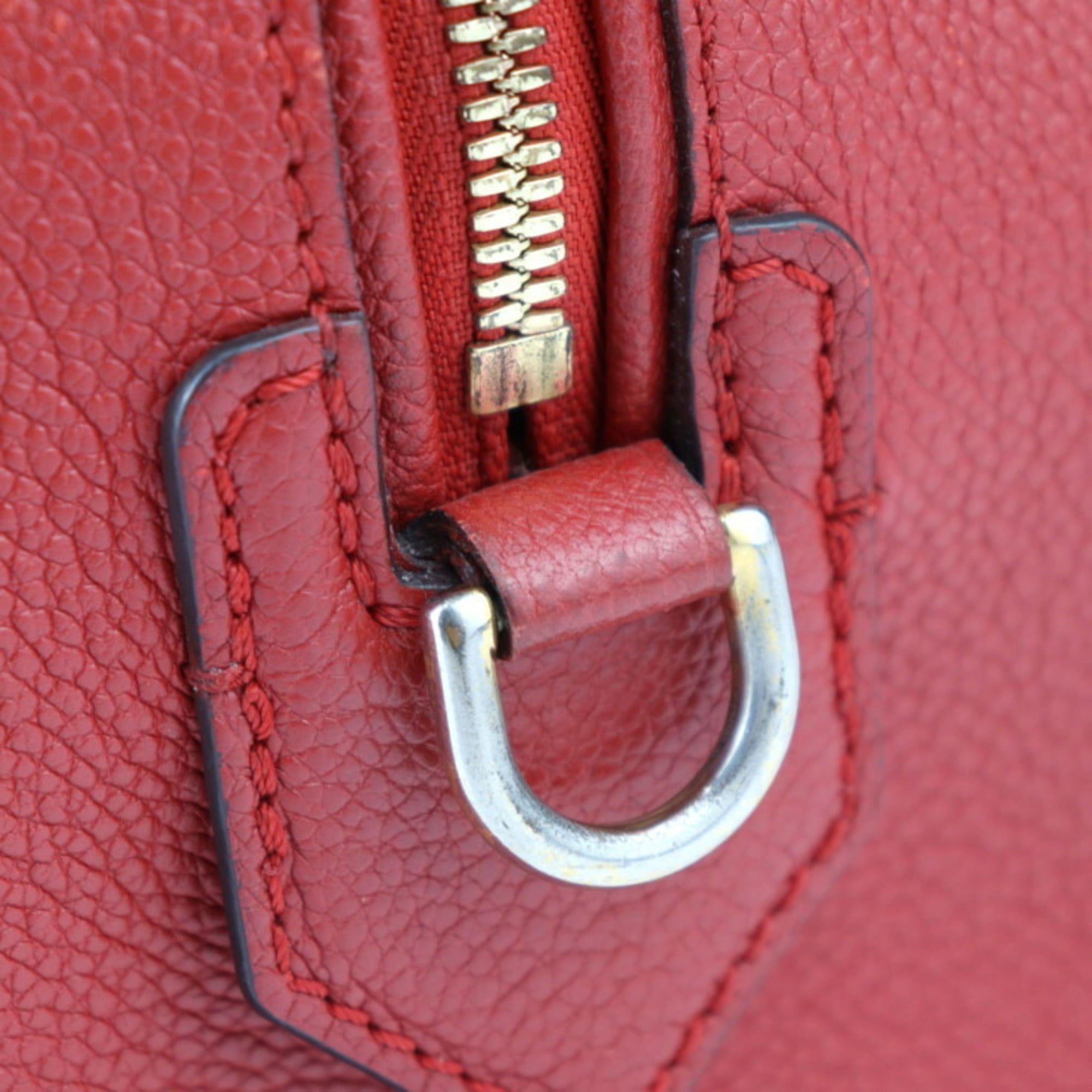 Louis Vuitton Cerise Red Color Leather Handbag Shoulder Bag (Pre-Owned)