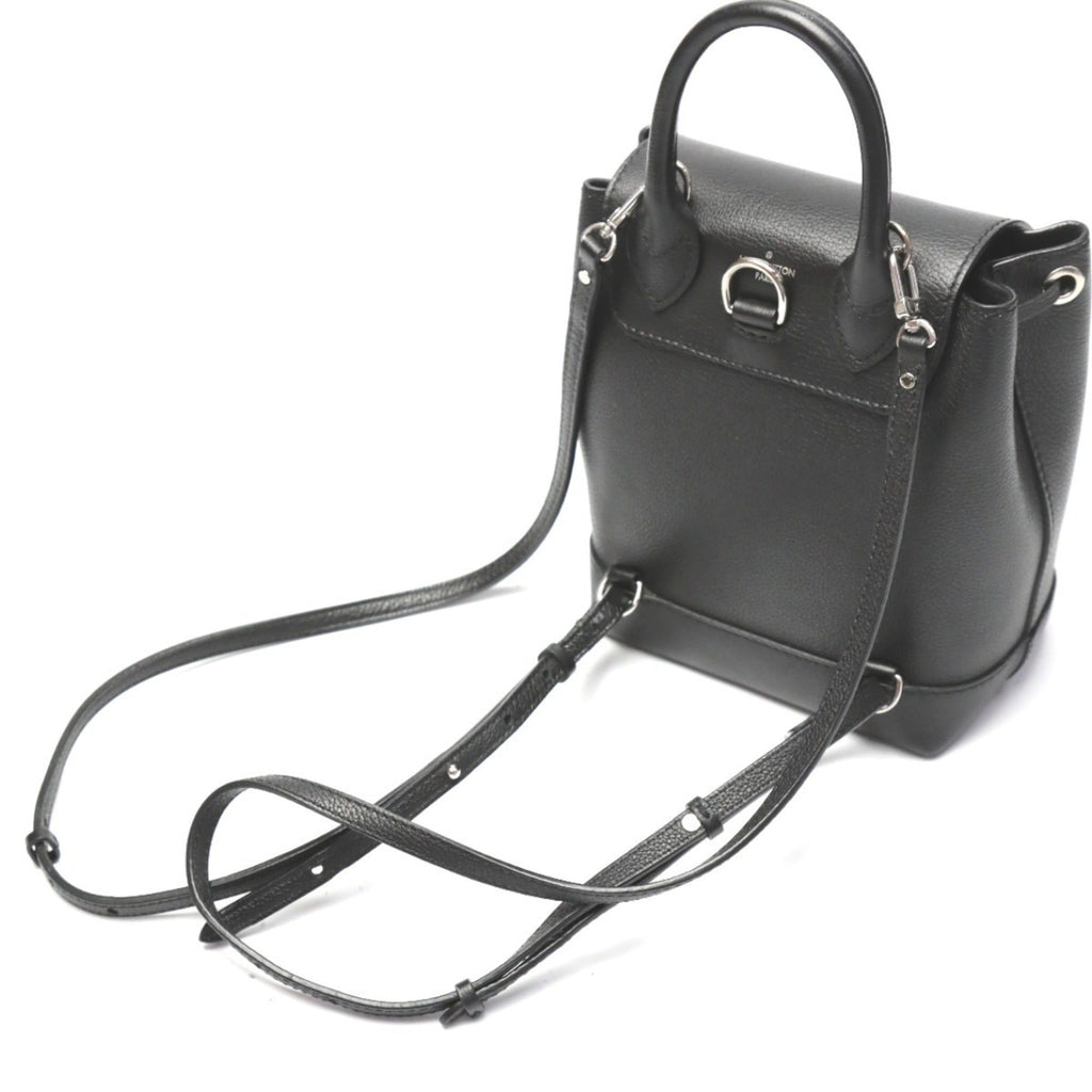 Louis Vuitton Black Noir Leather Backpack (Pre-Owned)
