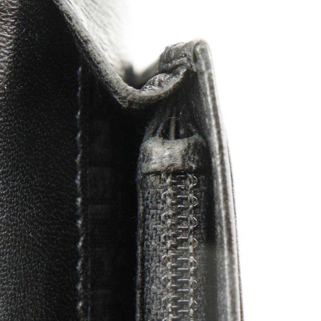 Chanel Black Leather Long Wallet (Bi-Fold) (Pre-Owned)