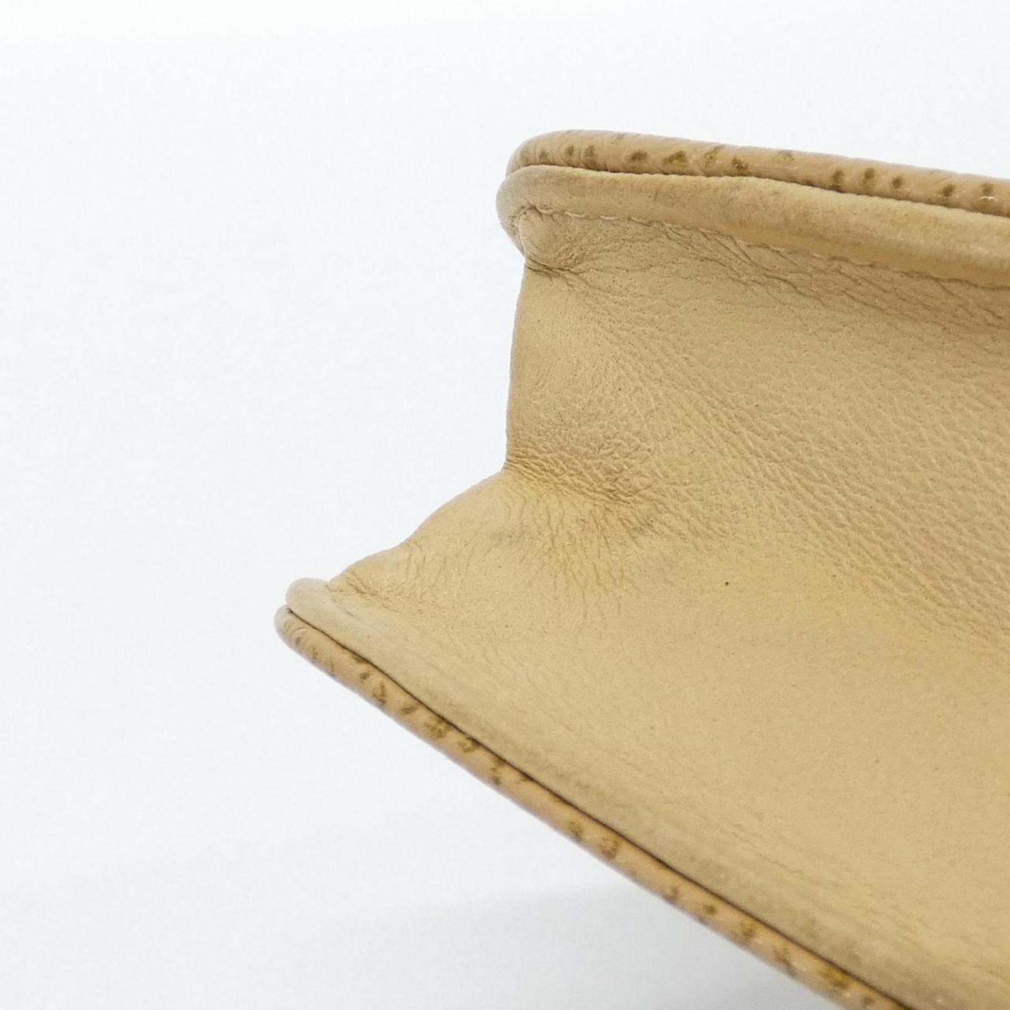 Chanel Beige Grained Calfskin Chain/Shoulder Wallet (Pre-Owned)