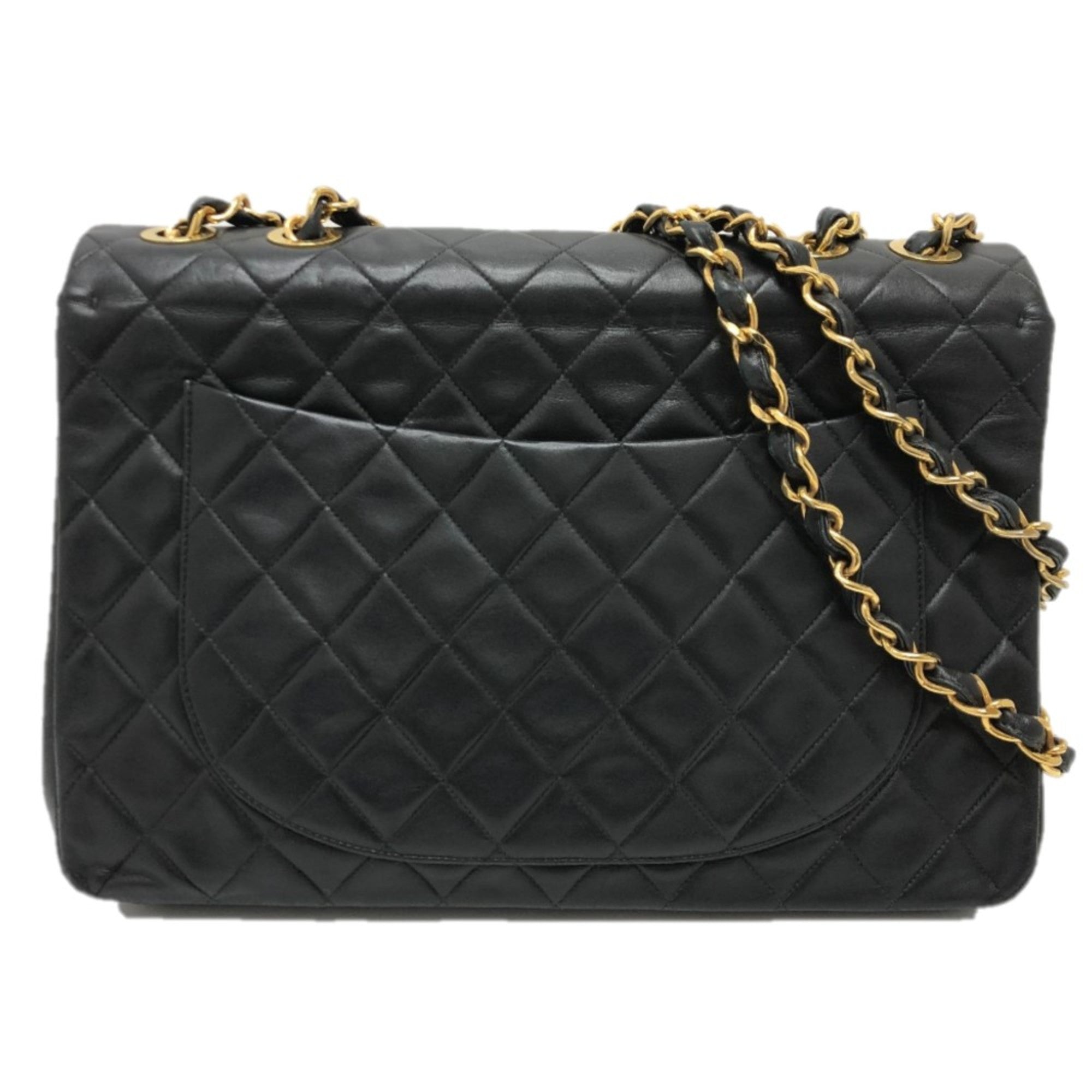 Chanel Black Leather Shoulder Bag (Pre-Owned)
