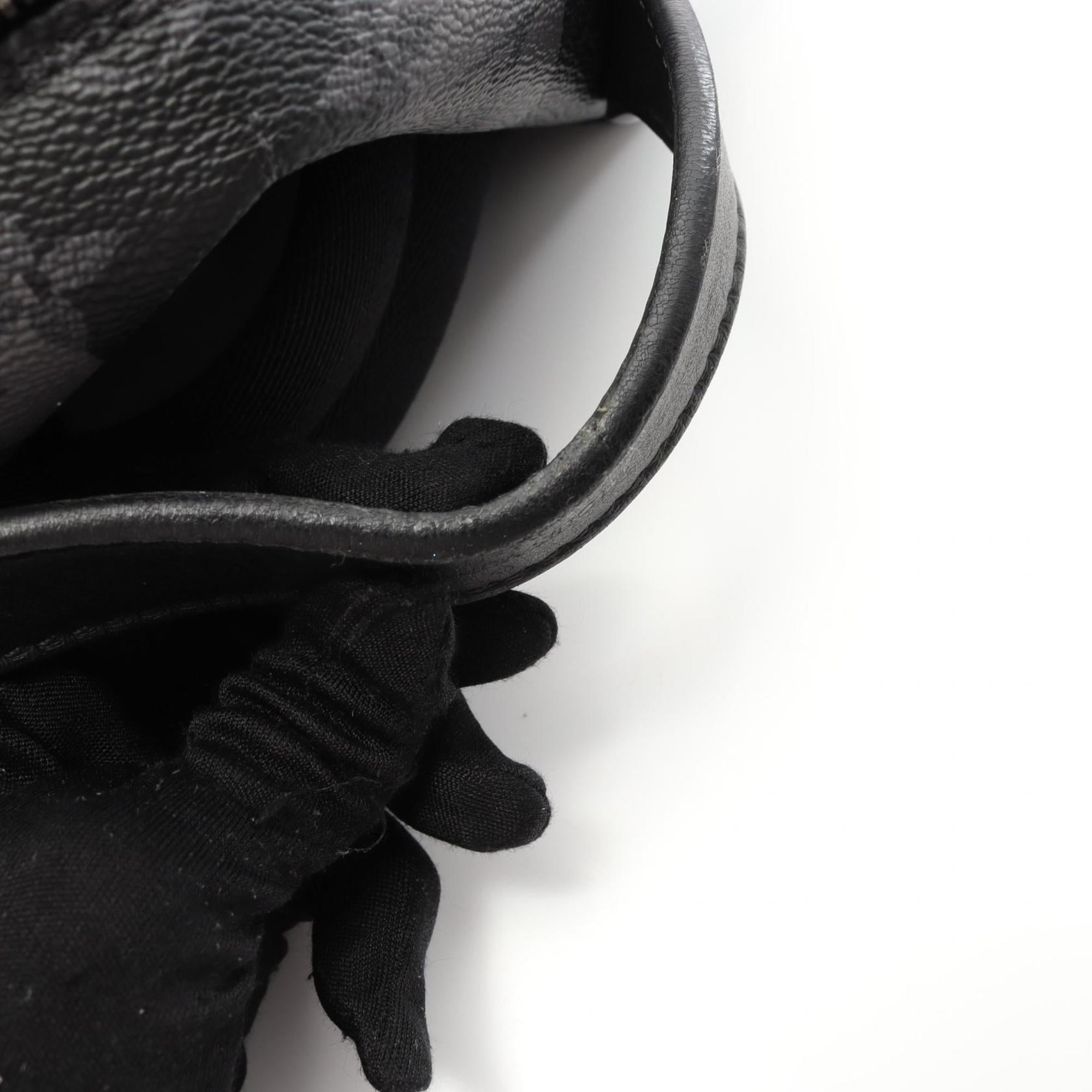 Louis Vuitton Black Gray Coated Canvas Backpack (Pre-Owned)