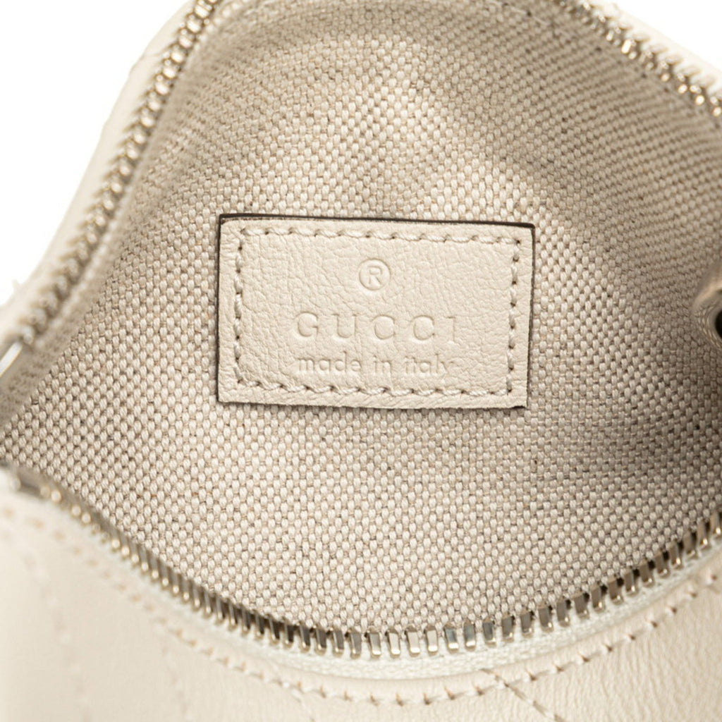 Gucci White Leather Handbag Shoulder Bag (Pre-Owned)