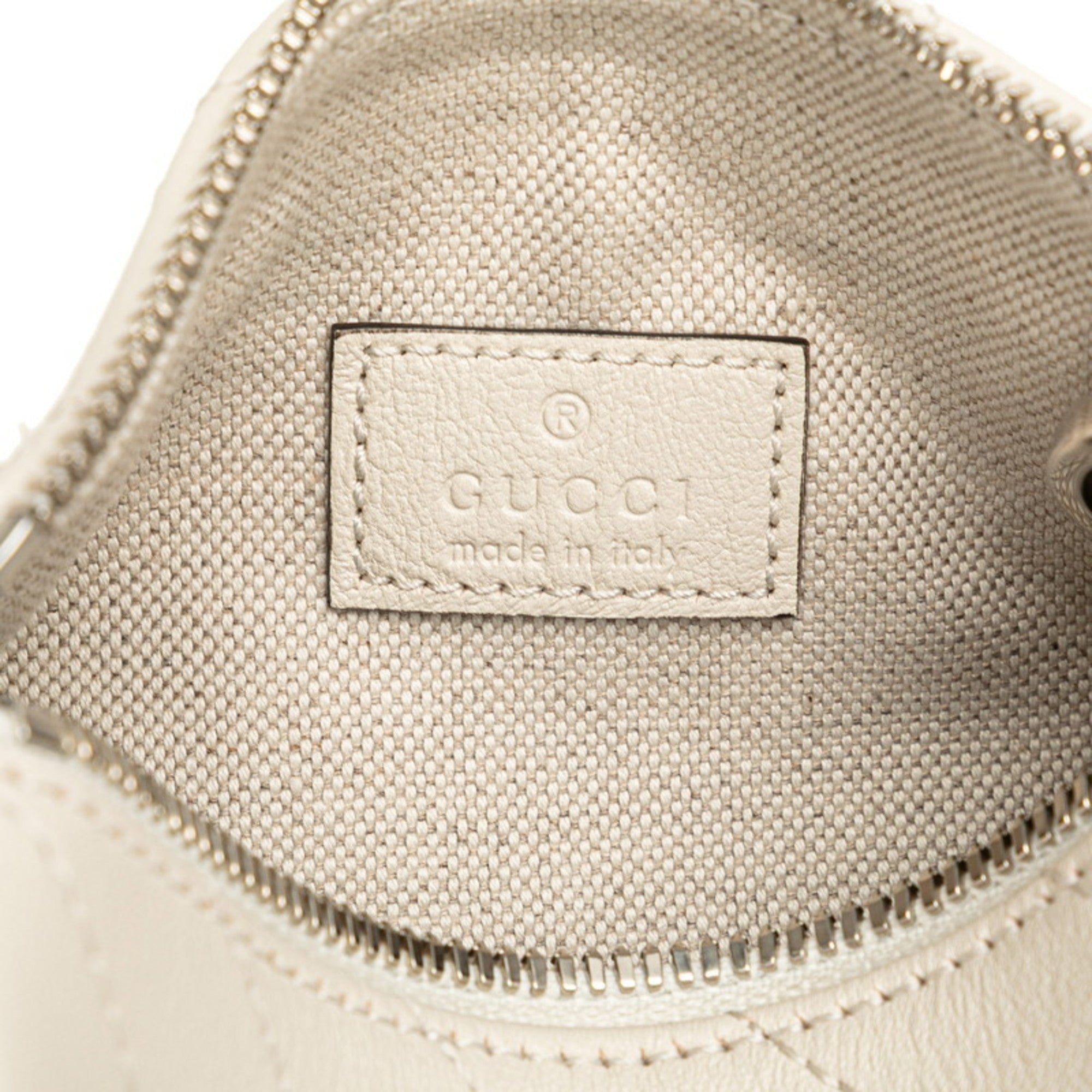 Gucci White Leather Handbag Shoulder Bag (Pre-Owned)