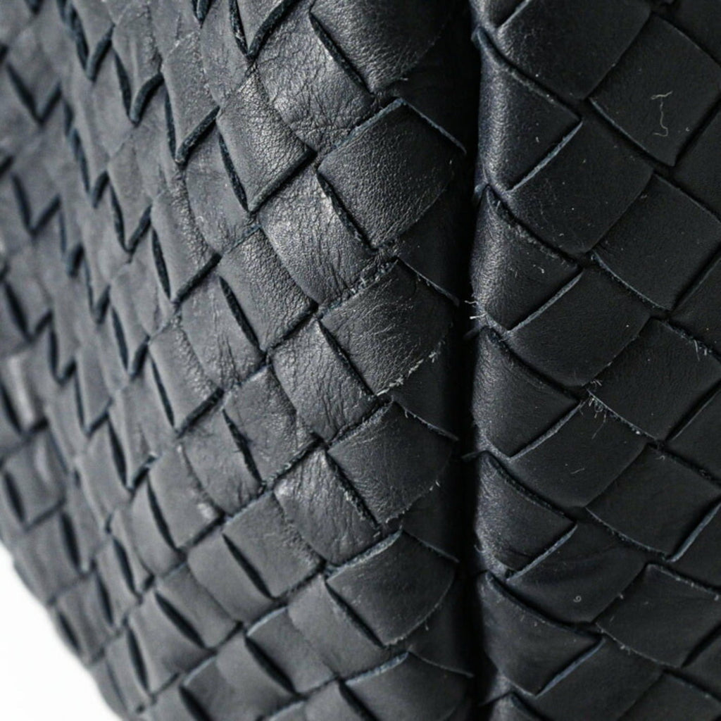 Bottega Veneta Black Navy Intrecciato Tote Bag (Pre-Owned)