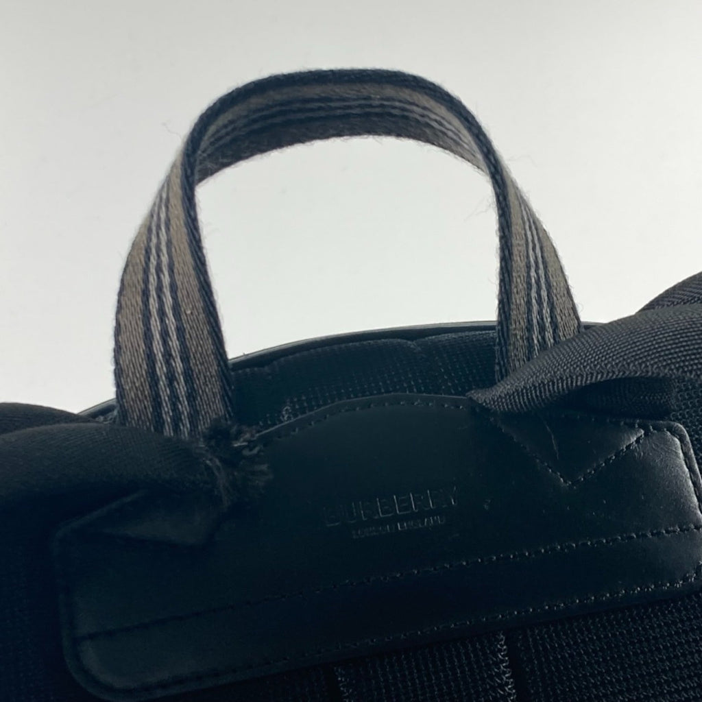 Burberry Black Canvas Leather Backpack (Pre-Owned)