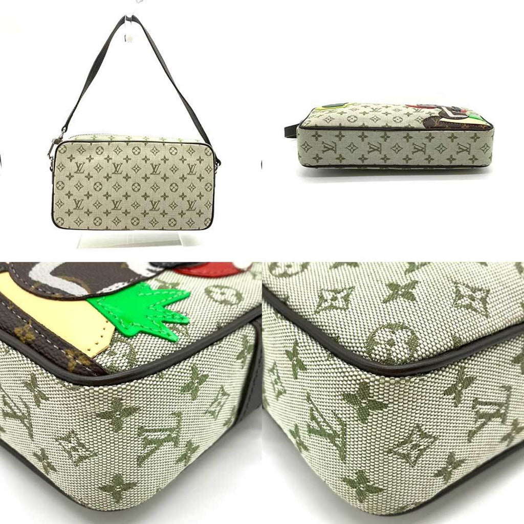 Louis Vuitton Monogram Mini Green Khaki Multi-Color Monogram Mini Handbag Pochette (Pre-Owned)