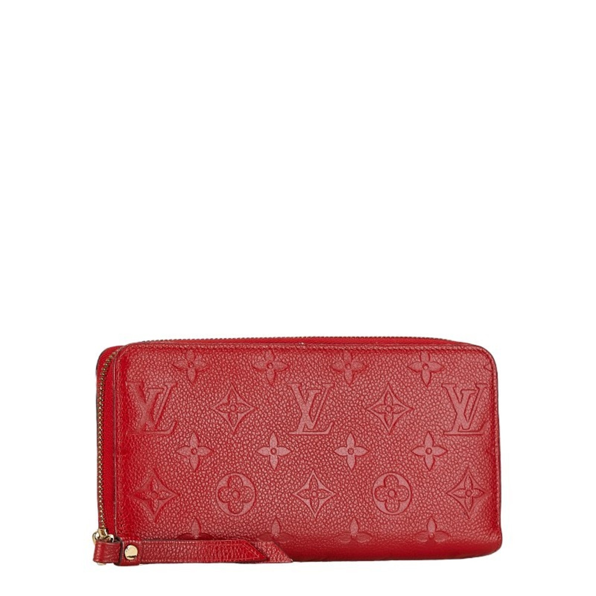 Louis Vuitton Auriane Red Color Leather Coin Purse/Coin Case (Pre-Owned)