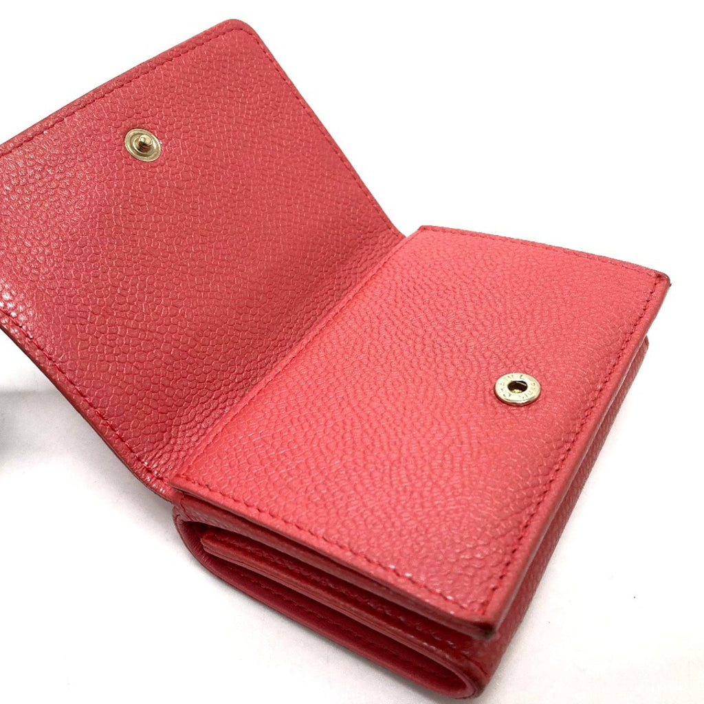 Chanel Pink Leather Wallet (Tri-Fold) (Pre-Owned)
