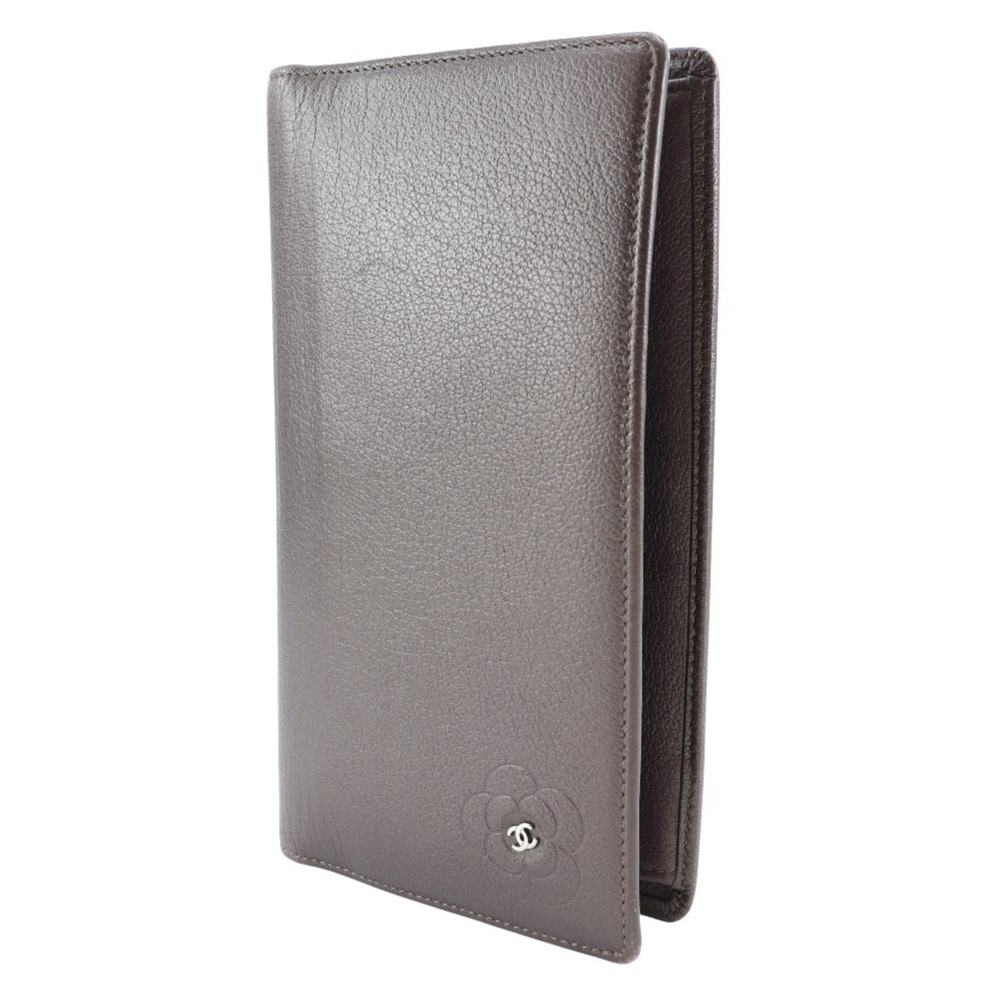 Chanel Metallic Purple Leather Long Wallet (Bi-Fold) (Pre-Owned)