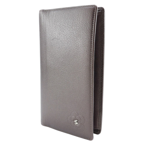 Chanel Metallic Purple Leather Long Wallet (Bi-Fold) (Pre-Owned)