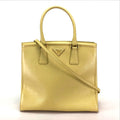 Prada Yellow Leather Handbag (Pre-Owned)