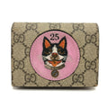 Gucci Beige Red Color Gg Supreme Canvas Wallet (Bi-Fold) (Pre-Owned)