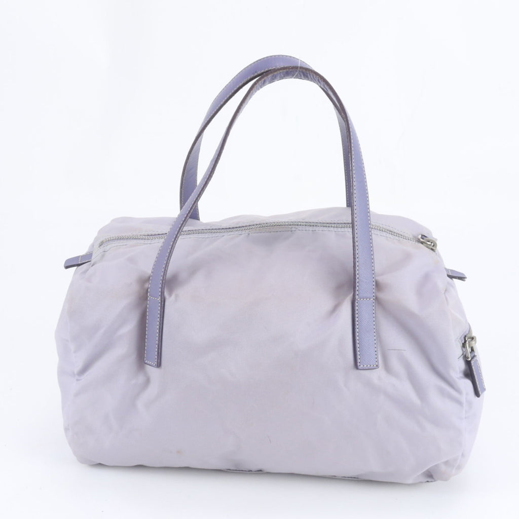 Prada Nylon Leather Handbag Tote Bag (Pre-Owned)