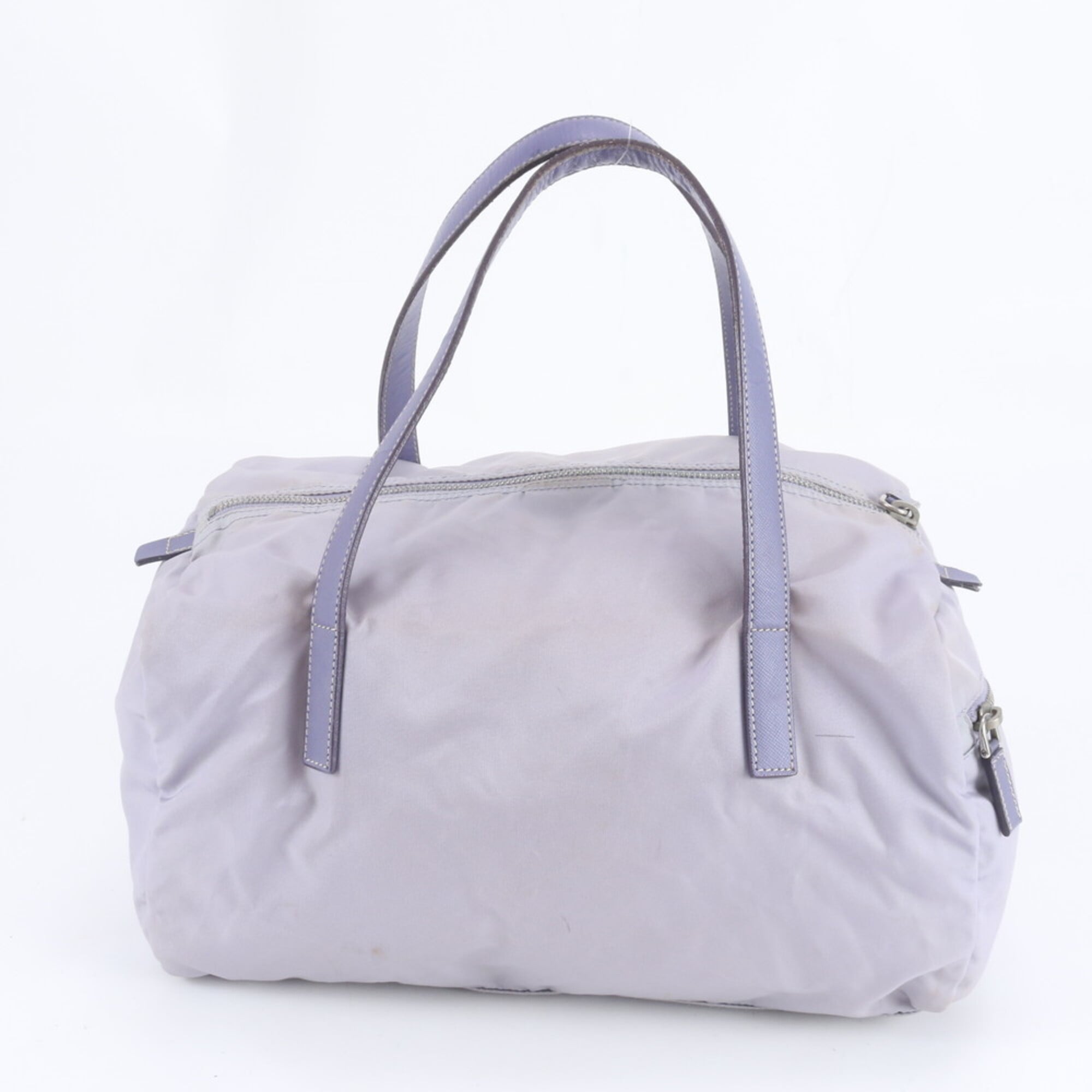 Prada Nylon Leather Handbag Tote Bag (Pre-Owned)