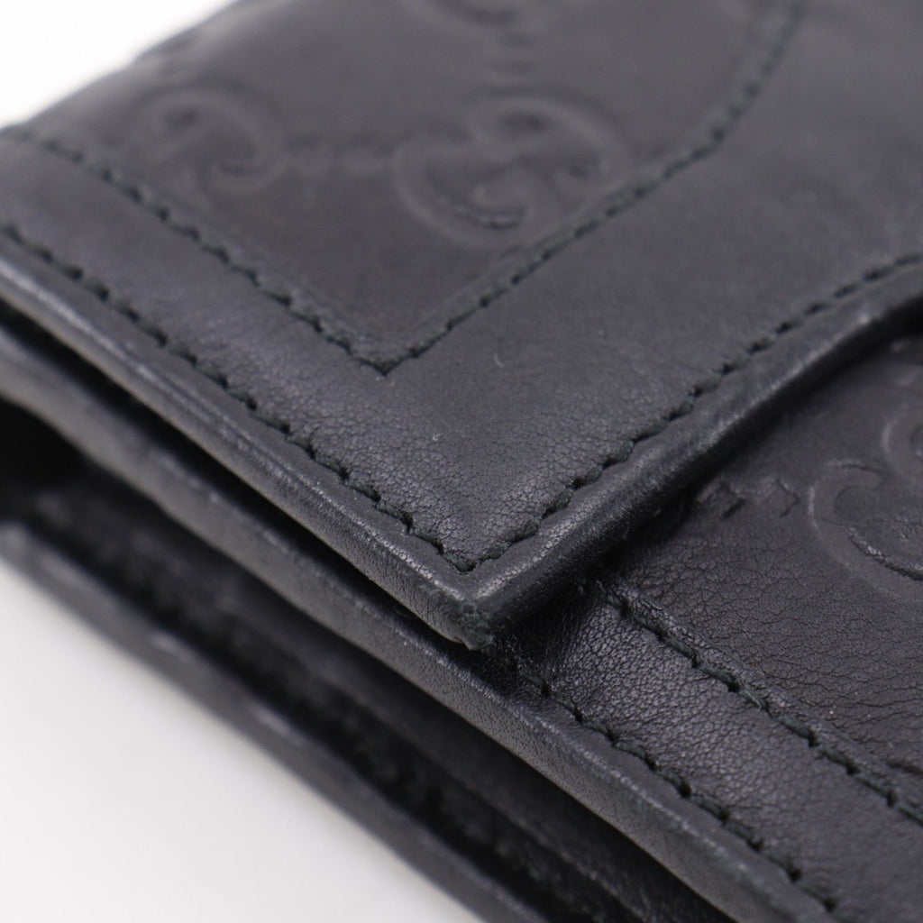 Gucci Black Leather Long Wallet (Bi-Fold) (Pre-Owned)