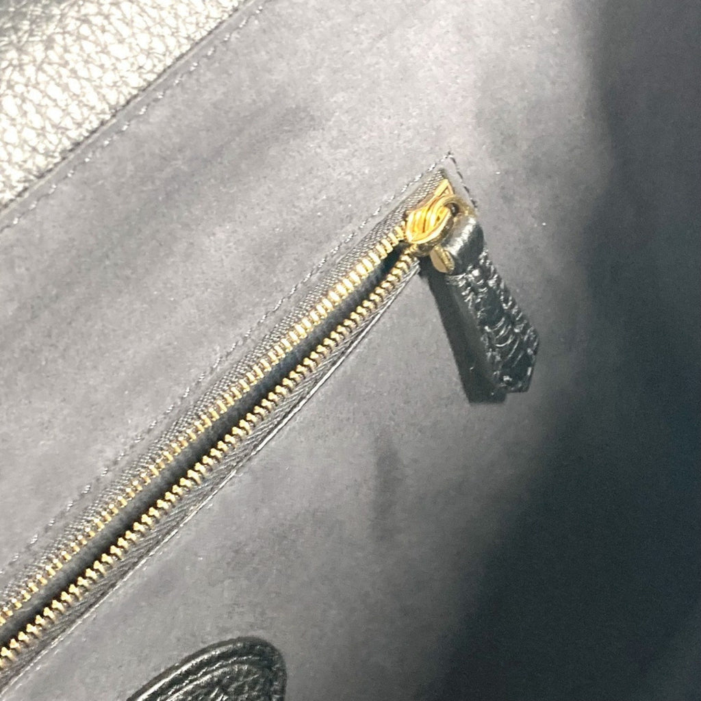 Fendi Black Leather Briefcase Handbag (Pre-Owned)