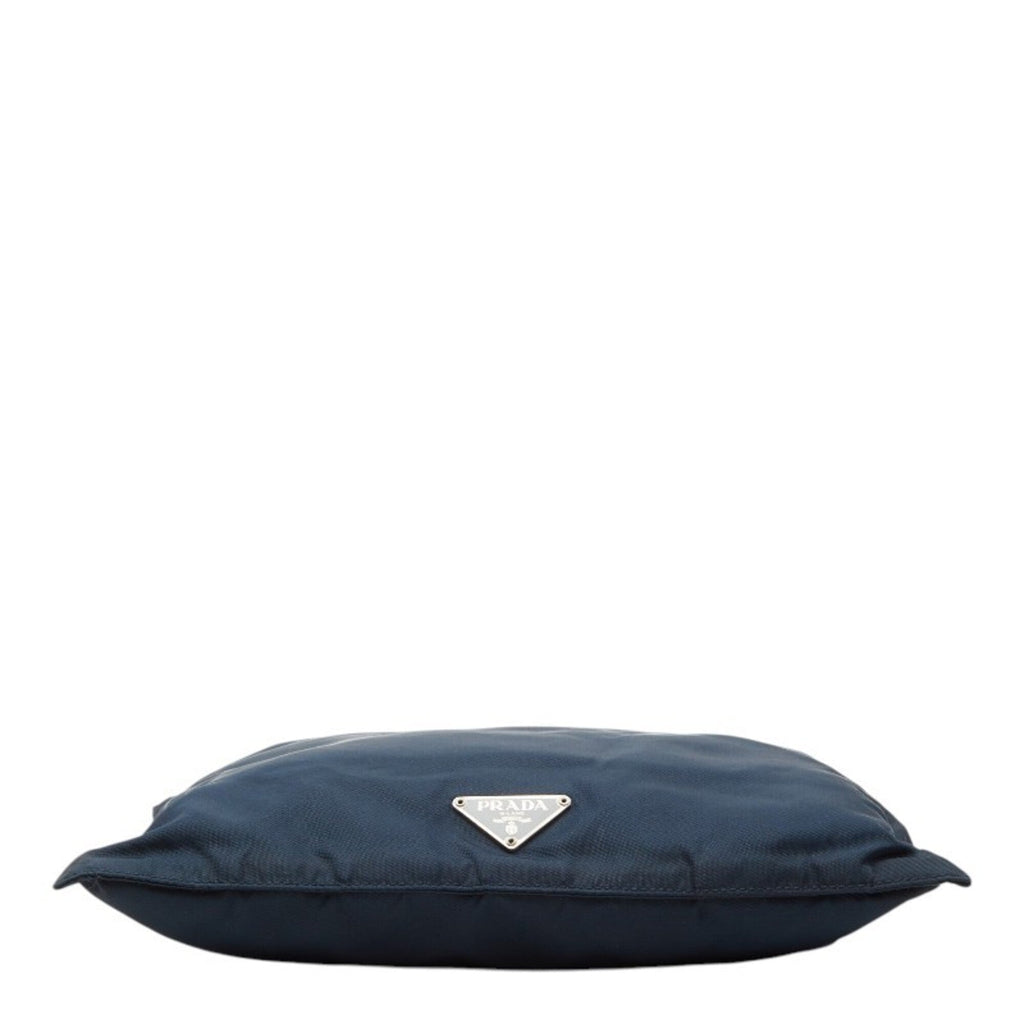 Prada Navy Nylon Leather Shoulder Bag (Pre-Owned)