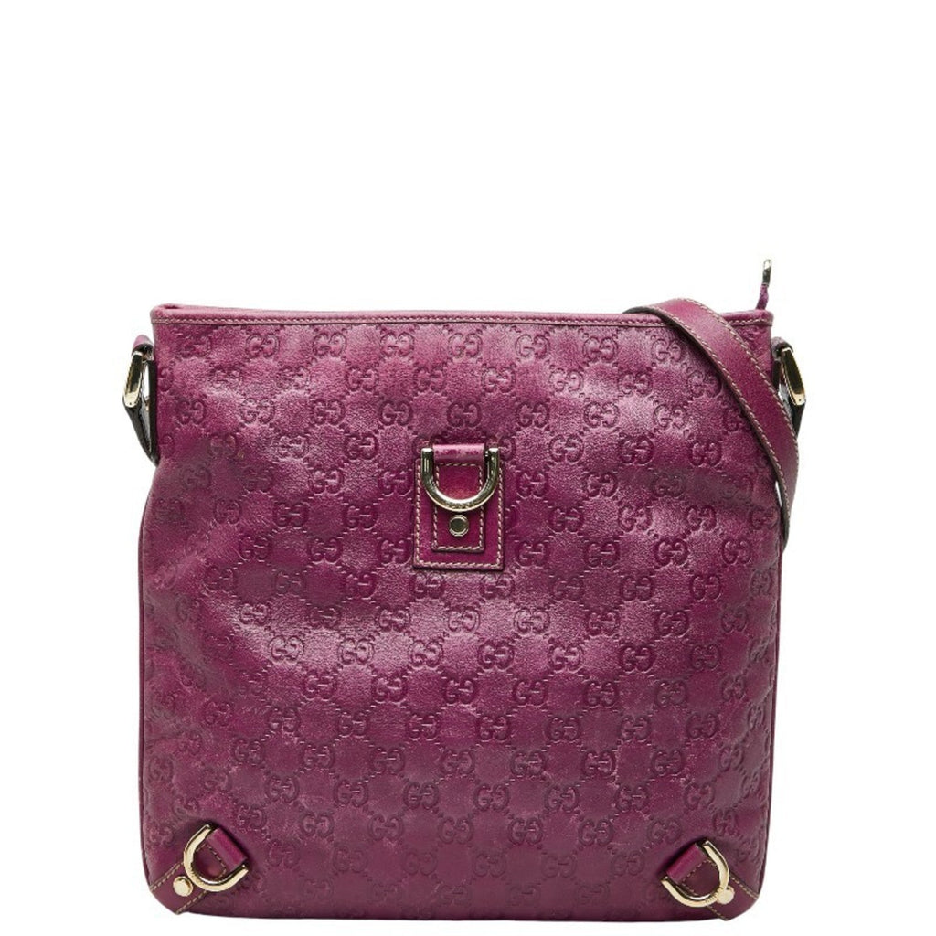Gucci Purple Leather Shoulder Bag (Pre-Owned)