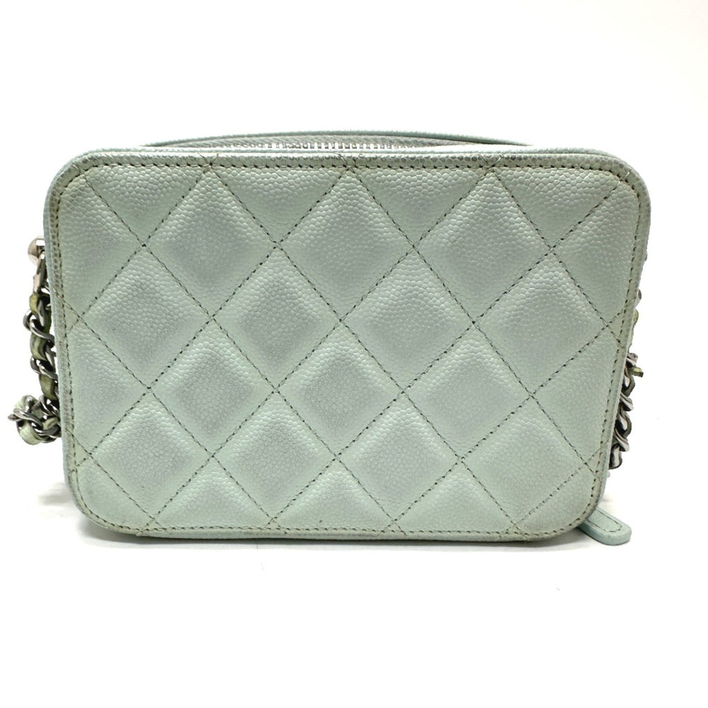 Chanel Blue Leather Shoulder Bag (Pre-Owned)