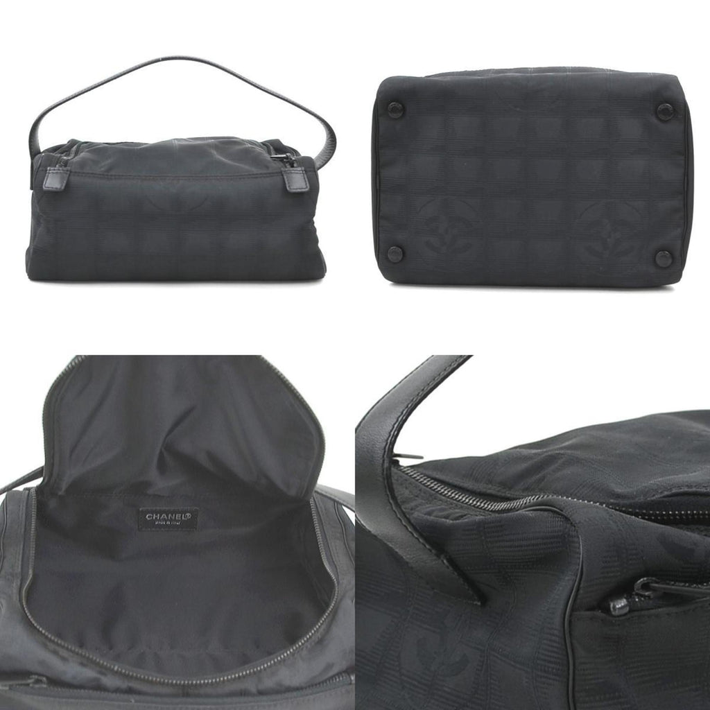 Chanel Black Nylon Jacquard Handbag Vanity Bag (Pre-Owned)