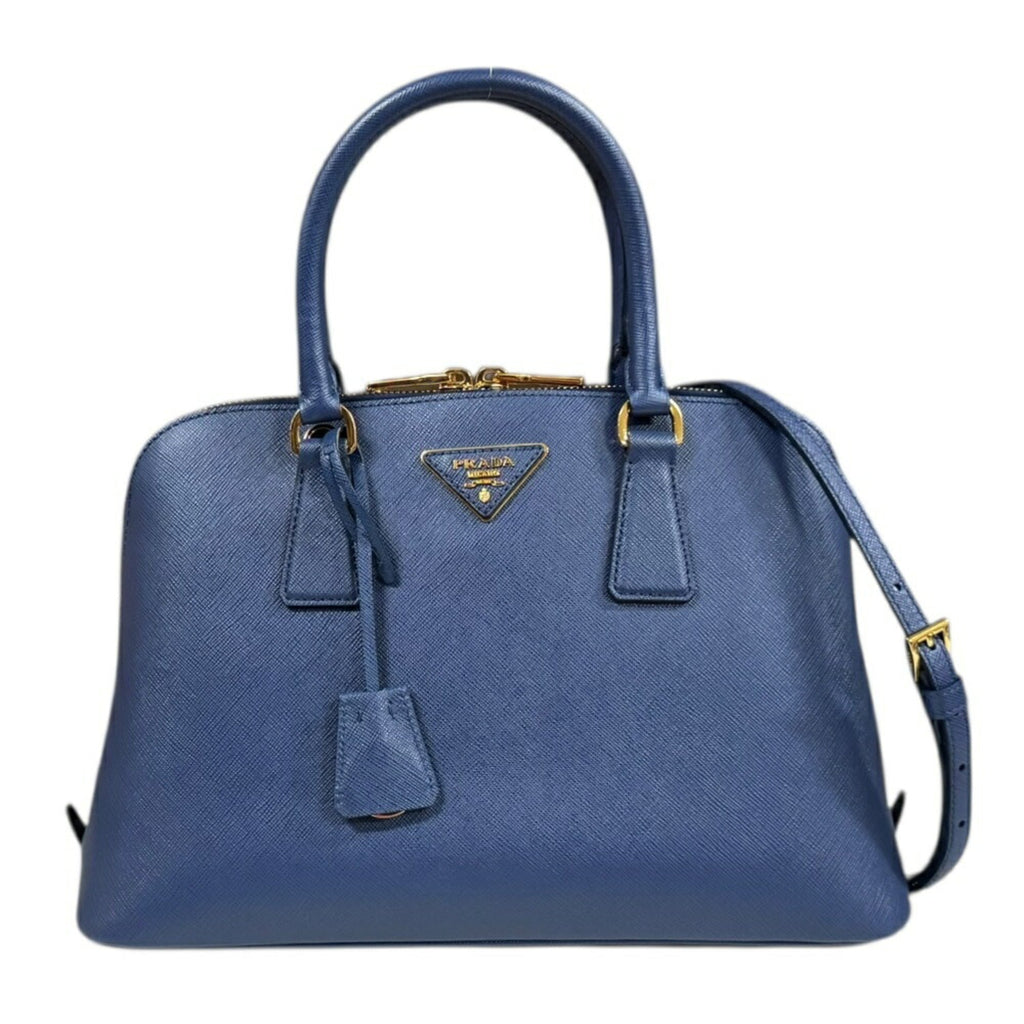 Prada Blue Leather Shoulder Bag (Pre-Owned)