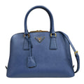 Prada Blue Leather Shoulder Bag (Pre-Owned)